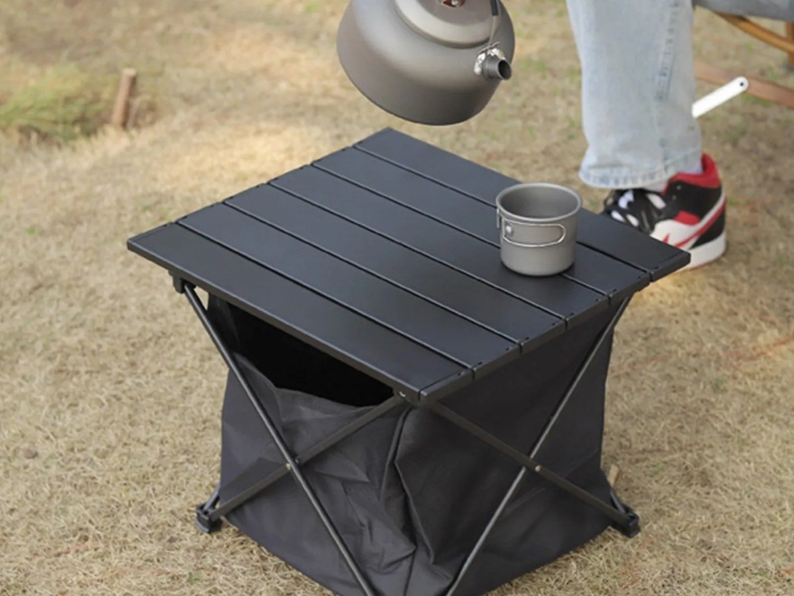 with Picnic BBQ Portable Aluminum Table Table Wide variety Bag 40x34cm Camping Folding Unbeatable Carry