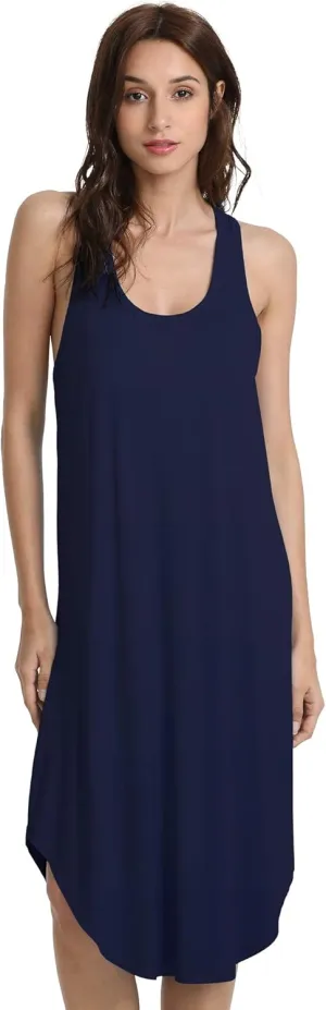 WiWi Soft Nightgowns for Women Sleeveless Racerback Nightgown Plus Size Pajamas Sleepshirts S-4X