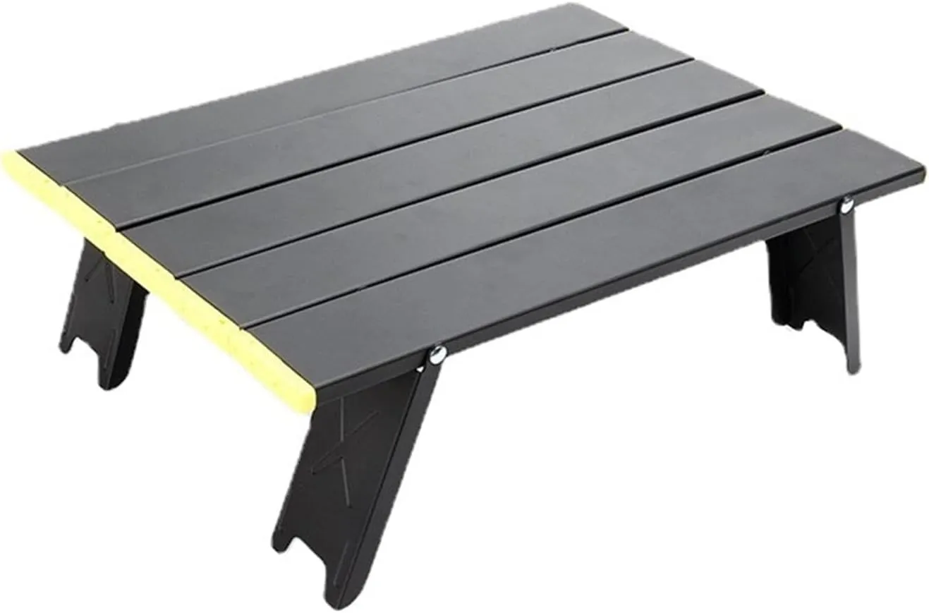 WOLWES Outdoor Aluminum Alloy Folding Table Camping Light Portable Picnic Barbecue Table Simple Mini Table Camping Aluminum Table (Color : 02)