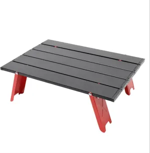 WOLWES Outdoor Aluminum Alloy Folding Table Camping Light Portable Picnic Barbecue Table Simple Mini Table Camping Aluminum Table (Color : 06)