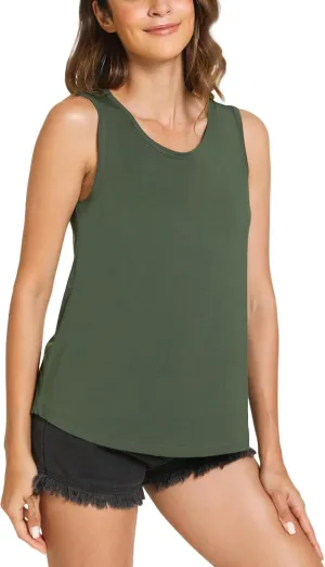 Women Tank Tops Loose Fit Summer Basic Sleeveless Tops Bamboo Viscose Pajama Shirts