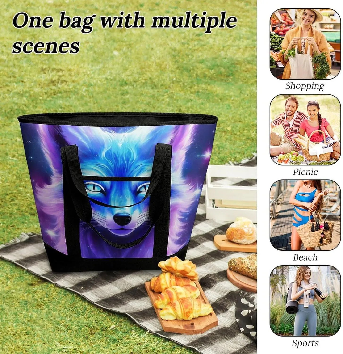 Women's Large-Capacity Thermal Tote Bag Stylish Work & Commute Handbag