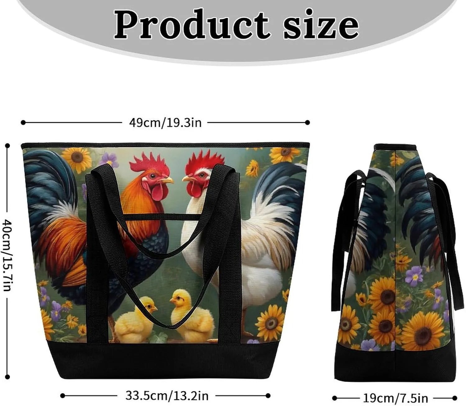Women's Spacious Thermal Shoulder Bag Stylish Insulated Shopping Tote