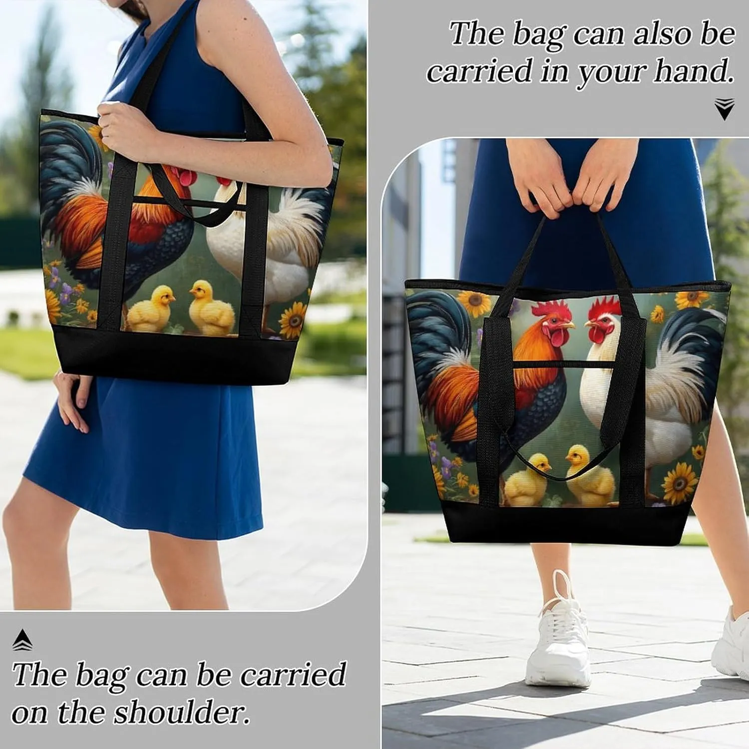 Women's Spacious Thermal Shoulder Bag Stylish Insulated Shopping Tote