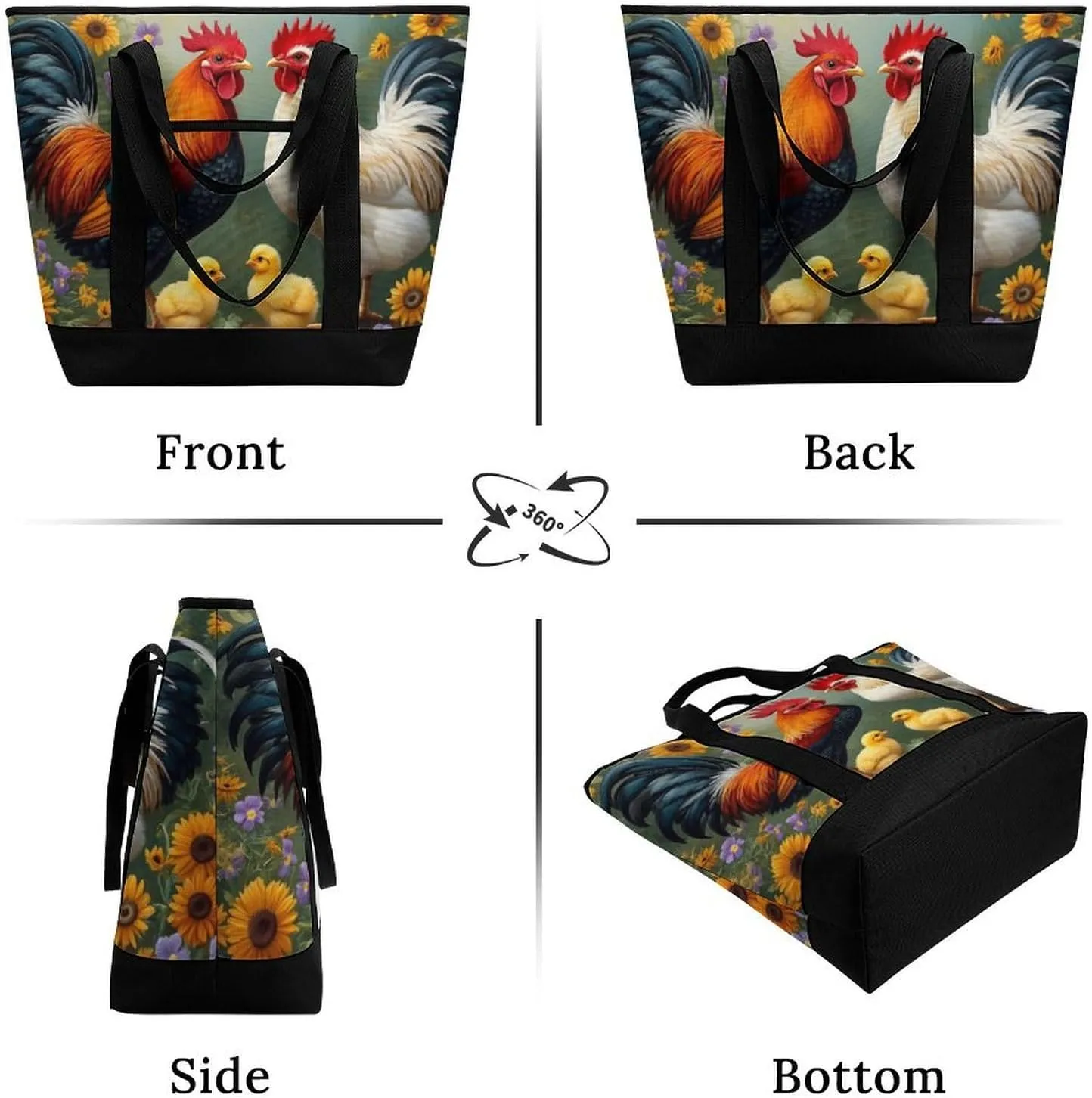 Women's Spacious Thermal Shoulder Bag Stylish Insulated Shopping Tote