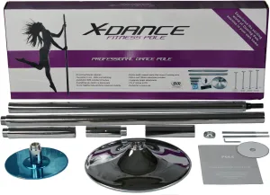 X-Dance® Portable Fitness Exercise Spinning and Stationary Chrome Pole Dance 45mm