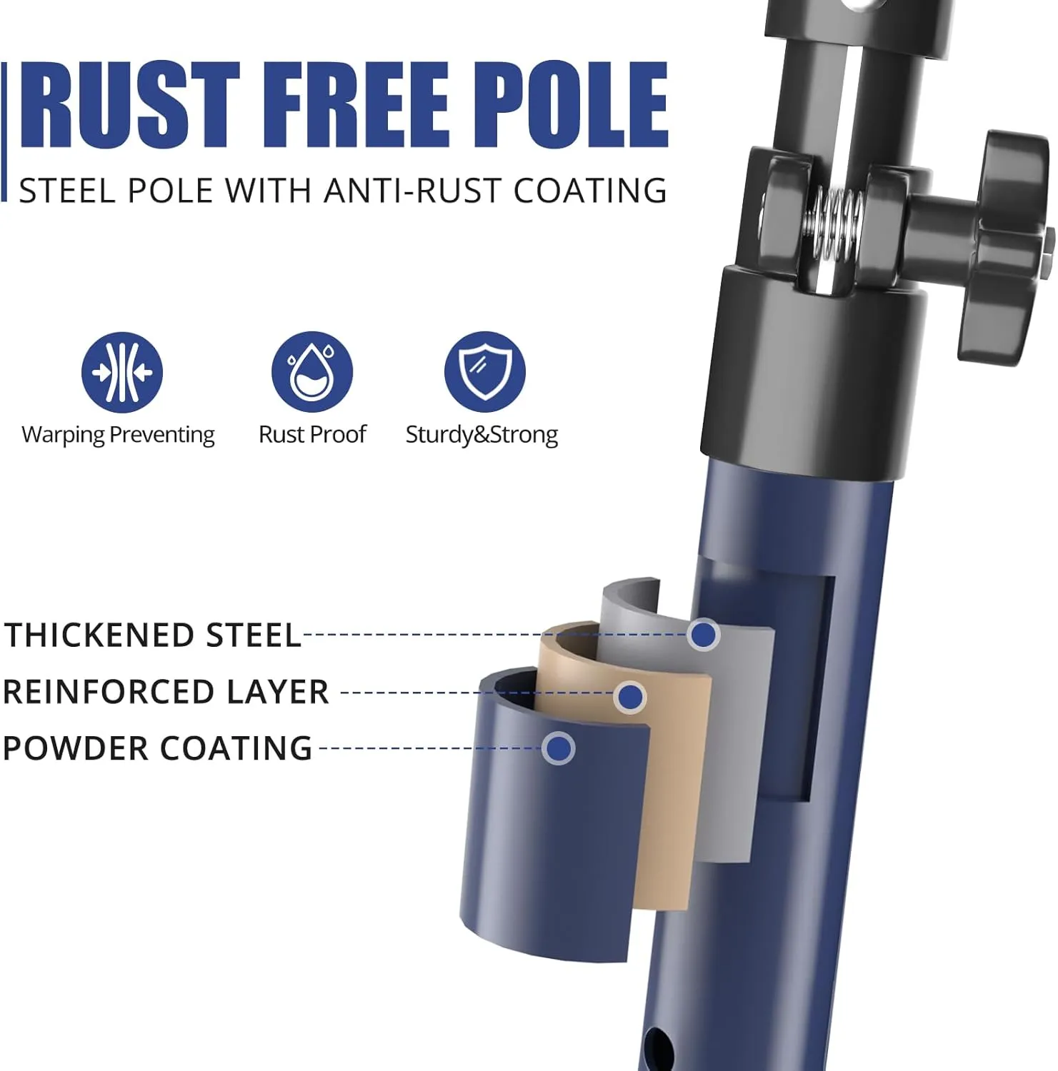 XINQIAO Cabinet Jacks for Installing Cabinets, Heavy Duty Third Hand Tools Adjustable Support Pole from 49.2 in to 114.2 in, 2 PCS