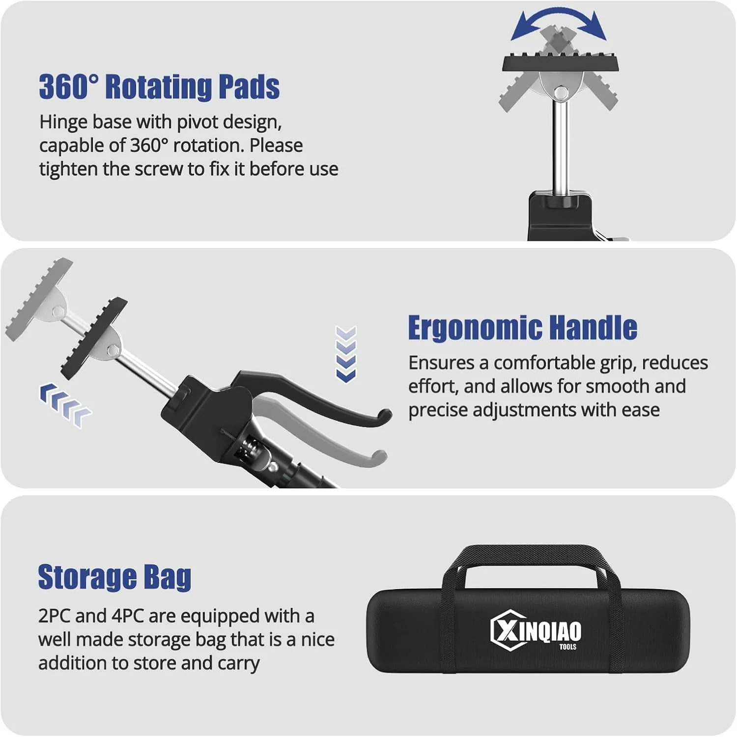 XINQIAO Cabinet Jacks for Installing Cabinets, Heavy Duty Third Hand Tools Adjustable Support Pole from 49.2 in to 114.2 in, 2 PCS