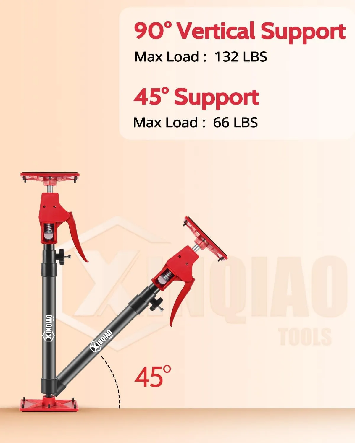 XINQIAO Cabinet Jacks for Installing Cabinets, Light Duty Third Hand Tools Adjustable Support Pole from 15.7 in to 27.6 in, 1 PC