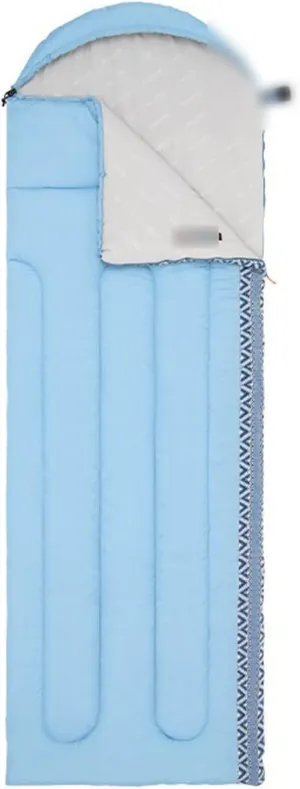 XTYPE Envelope Sleeping Bag with Hood Outdoor Camping Splicable Thermal Sleeping Bag Breathable Tent Sleeping Bag (Color : A)