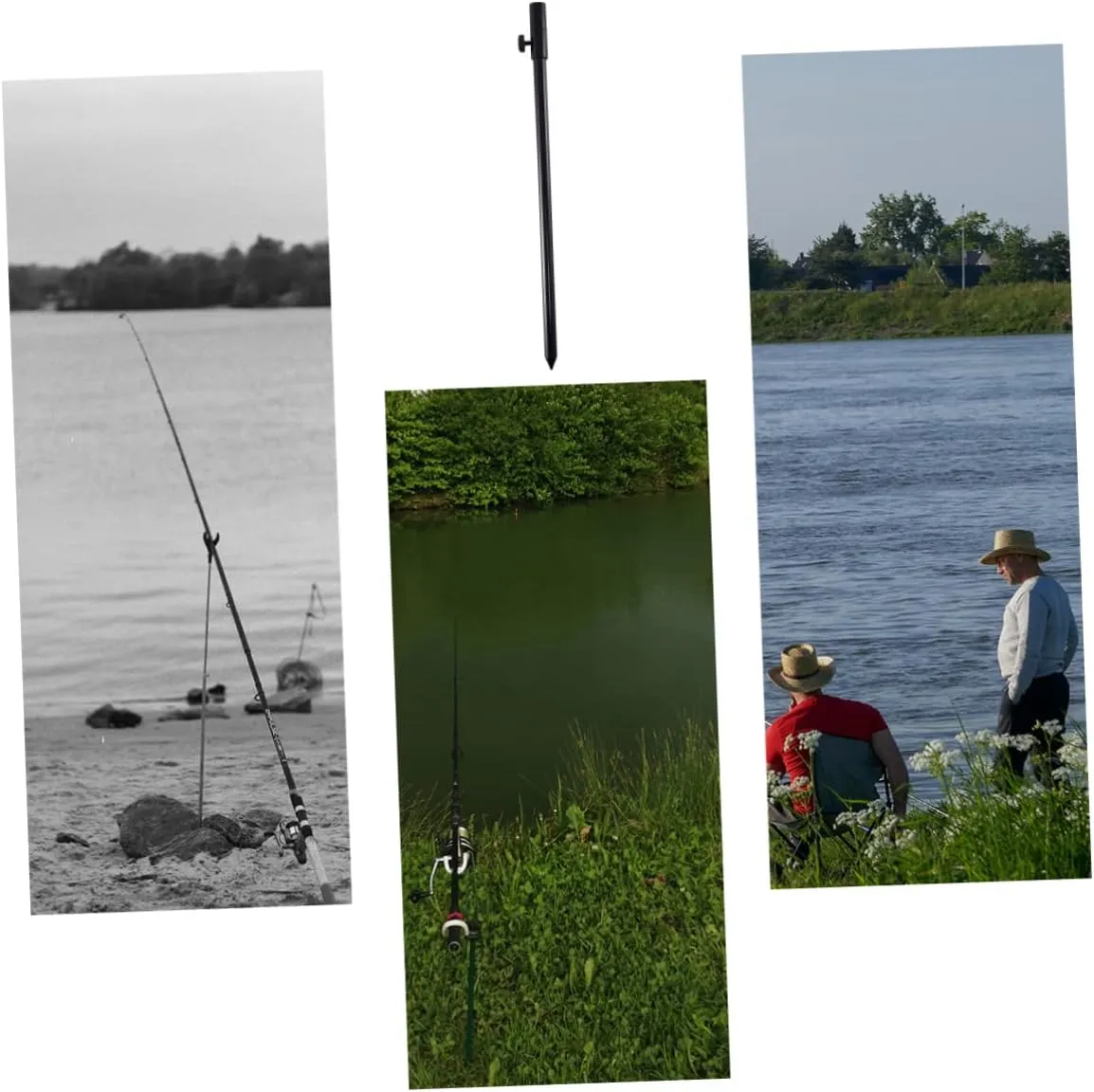 Yardwe 3 Pcs Fishing Rod Holder Library Fishing Equipment Metal Aluminum Alloy