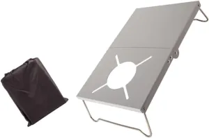 YARNOW 1set Folding Camping Table Smooth Lightweight Burner Stand for BBQ and Outdoor Activities Easy Setup Picnic Desk Portable Silver Design