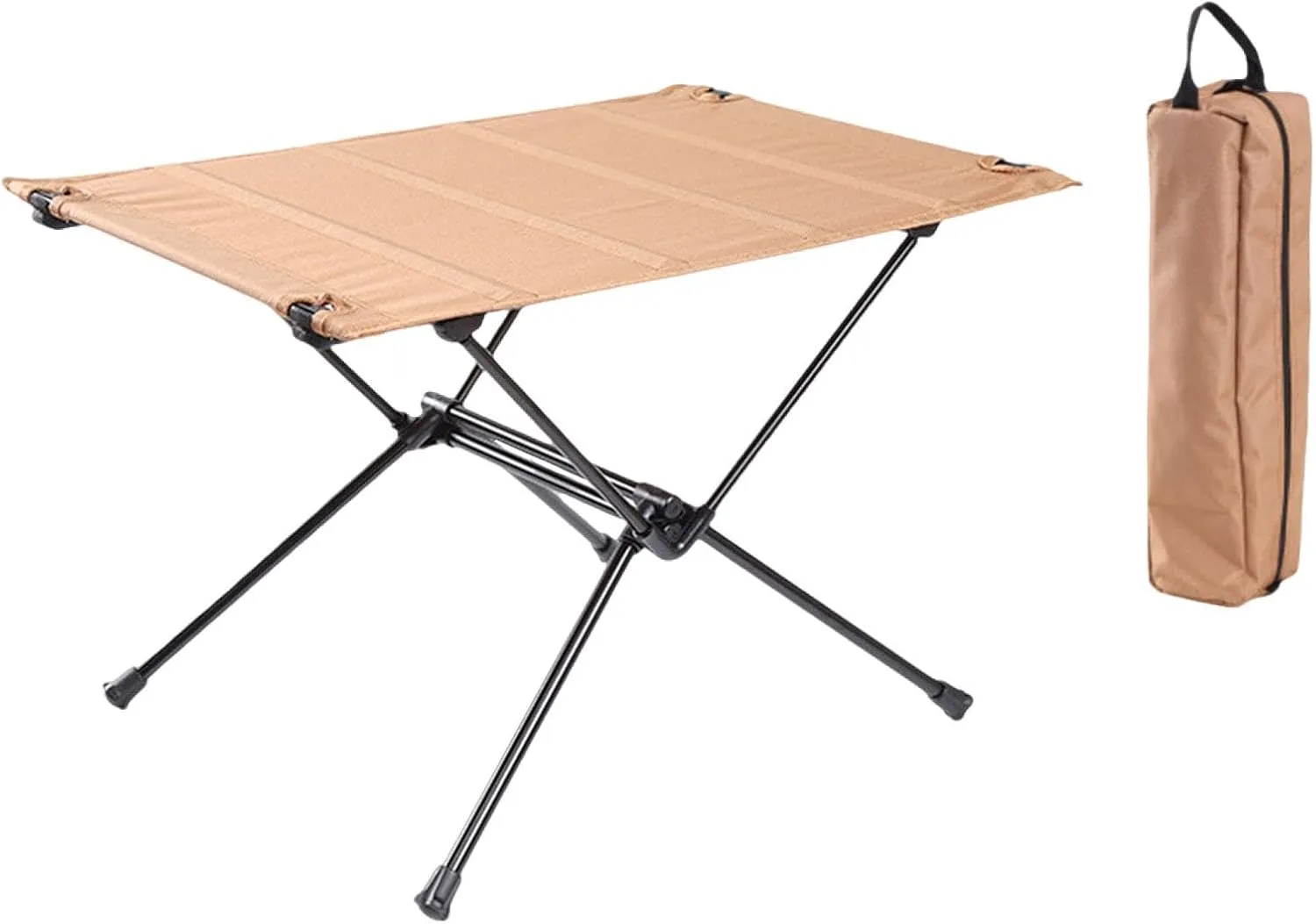 Yiju Portable Outdoor Table for Camping and Picnics with Aluminum Frame, Khaki