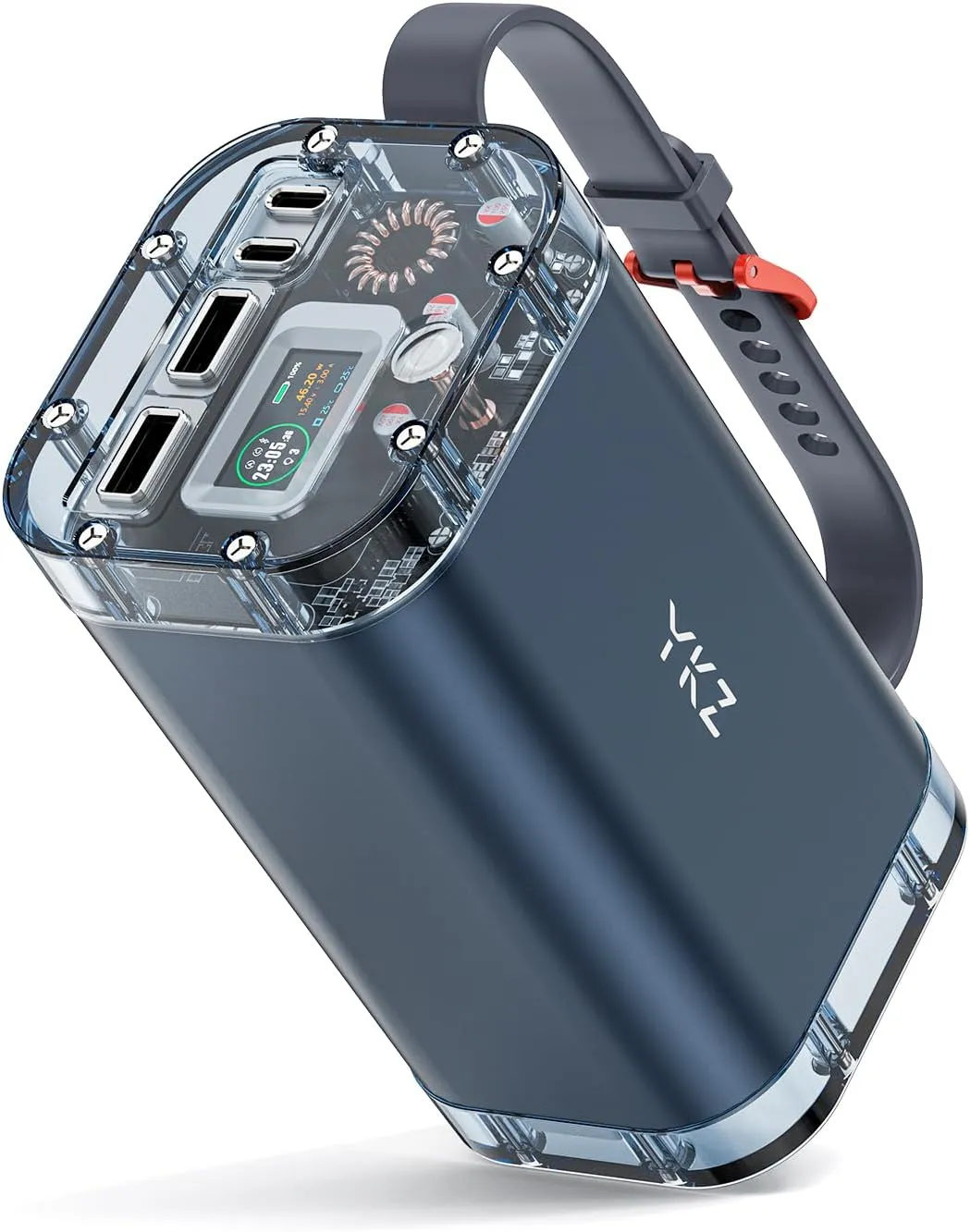 YKZ 100W Laptop Portable Charger 40000mAh, Waterproof Big Power Bank with Digital Display 5 Modes Lighting, USB C PD Battery Pack for Outdoor Camping Road Trips and Emergency Home Backup