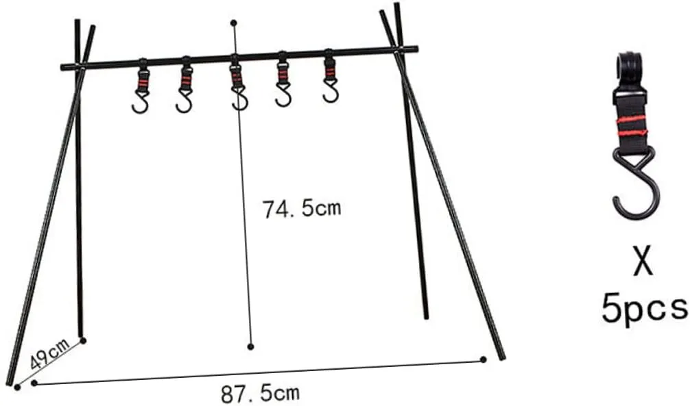 Zerodeko Picnic BBQ Camping Hanging Rack Aluminum Alloy Lightweight Easy to Carry Set up