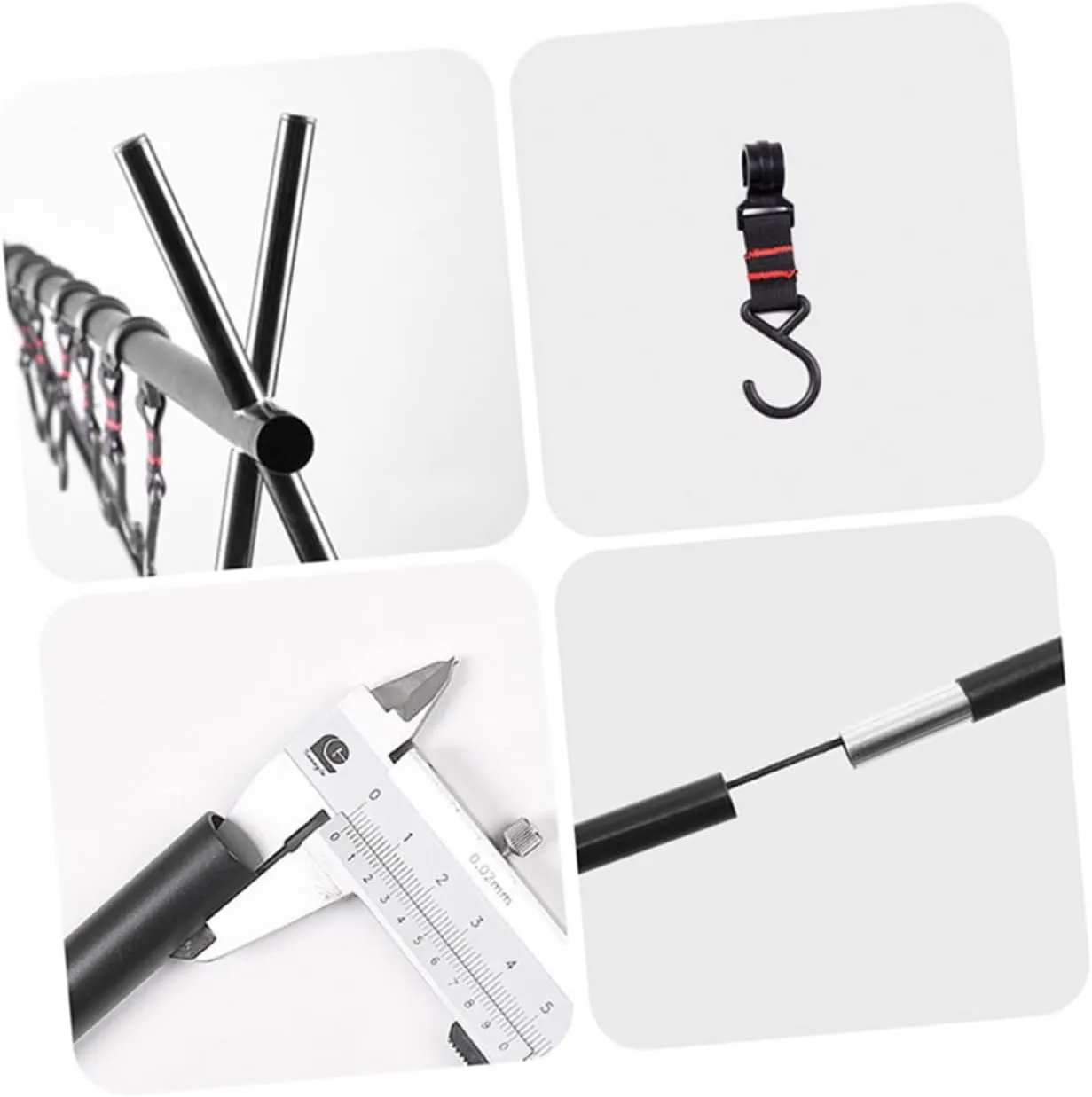 Zerodeko Picnic BBQ Camping Hanging Rack Aluminum Alloy Lightweight Easy to Carry Set up