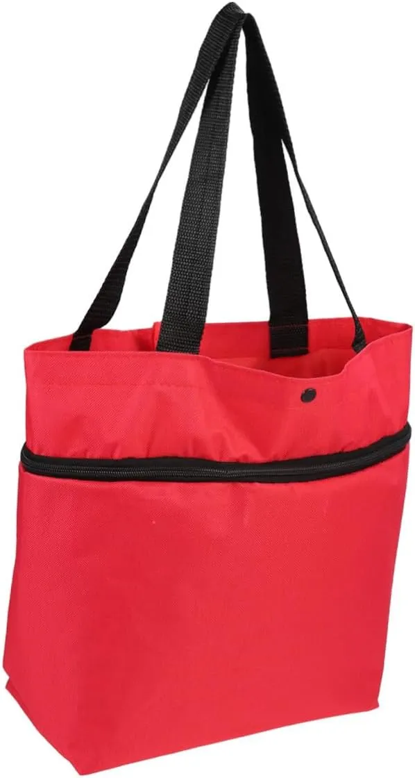 Zerodeko Trolley Cart Portable Collapsible Shopping Bag for Luggage Travel and Sports Lightweight Design with Compact Storage for Men Women and Teens Red