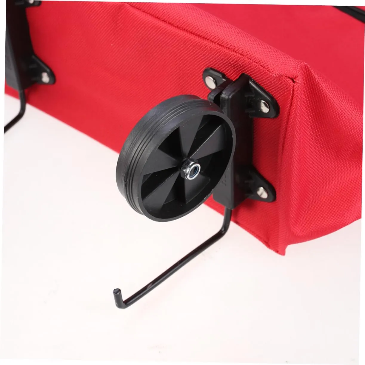 Zerodeko Trolley Cart Portable Collapsible Shopping Bag for Luggage Travel and Sports Lightweight Design with Compact Storage for Men Women and Teens Red