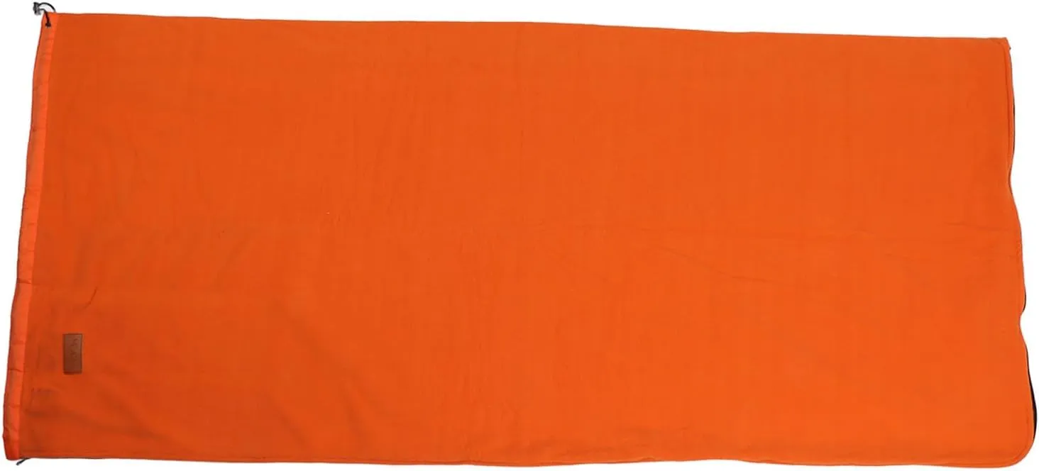Zipper Fleece Sleeping Bag Liner Super Thick Soft Camping Travel Backpacking Jewel Blue 90 Inches Long for Outdoor Adventures