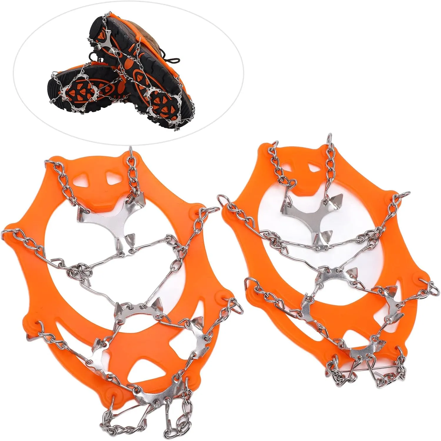 ZJchao Crampons for Hiking, for Hiking 12 Tooth with 2Pcs Micro Spikes for Mountaineering