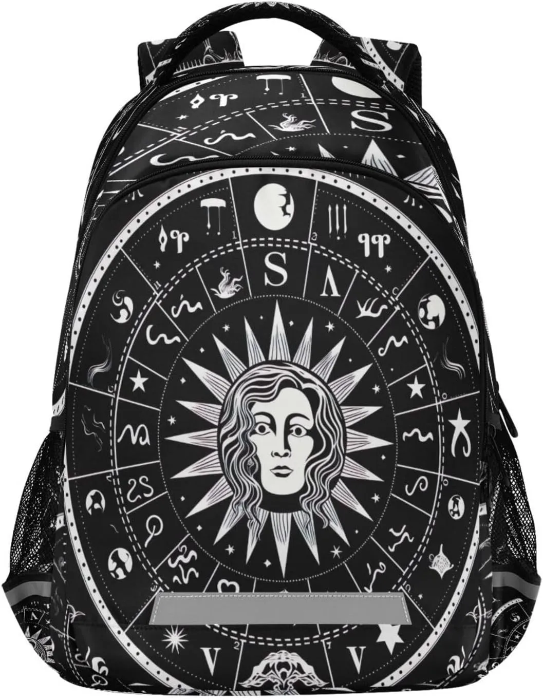 Zodiac Symbols Design Waterproof Backpack - Casual Outdoor Sports Daypack with Ergonomic Shoulder Straps#854