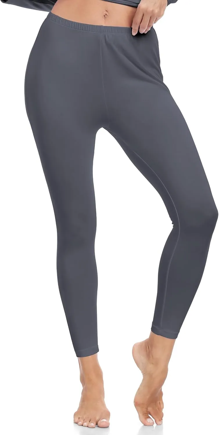 ZUTY 3 Pack Thermal Long Johns Fleece Lined Leggings for Women Underwear Tights Warm Winter Base Layer Pants